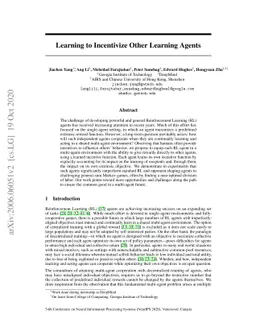 Learning to Incentivize Other Learning Agents
