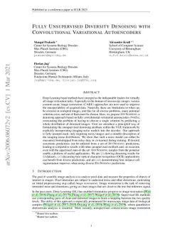 Fully Unsupervised Diversity Denoising with Convolutional Variational
  Autoencoders