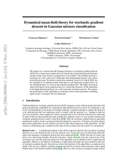 Dynamical mean-field theory for stochastic gradient descent in Gaussian
  mixture classification