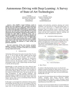 Autonomous Driving with Deep Learning: A Survey of State-of-Art
  Technologies