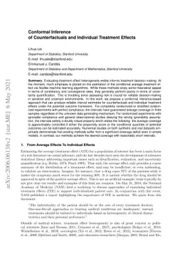 Conformal Inference of Counterfactuals and Individual Treatment Effects
