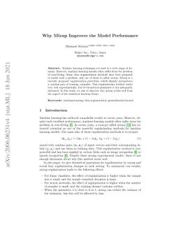 Why Mixup Improves the Model Performance