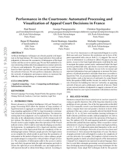 Performance in the Courtroom: Automated Processing and Visualization of
  Appeal Court Decisions in France