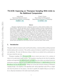 TS-UCB: Improving on Thompson Sampling With Little to No Additional
  Computation