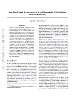 Revisiting Explicit Regularization in Neural Networks for
  Well-Calibrated Predictive Uncertainty