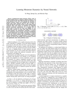 Learning Monotone Dynamics by Neural Networks