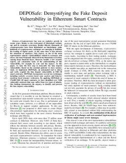 DEPOSafe: Demystifying the Fake Deposit Vulnerability in Ethereum Smart
  Contracts
