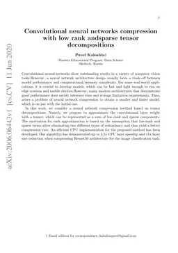 Convolutional neural networks compression with low rank and sparse
  tensor decompositions