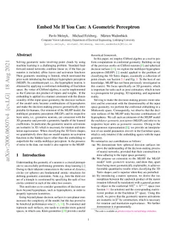 Embed Me If You Can: A Geometric Perceptron
