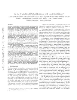 On the Feasibility of Perfect Resilience with Local Fast Failover