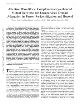Attentive WaveBlock: Complementarity-enhanced Mutual Networks for
  Unsupervised Domain Adaptation in Person Re-identification and Beyond