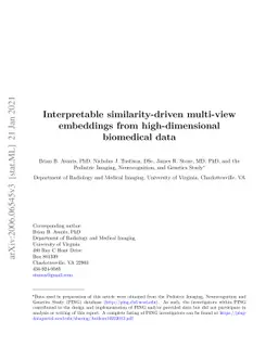 Interpretable, similarity-driven multi-view embeddings from
  high-dimensional biomedical data