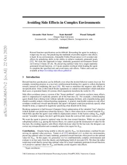 Avoiding Side Effects in Complex Environments