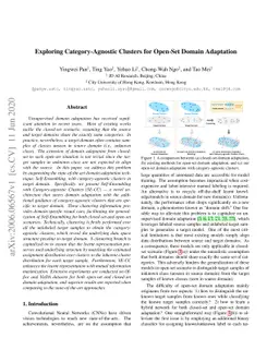 Exploring Category-Agnostic Clusters for Open-Set Domain Adaptation