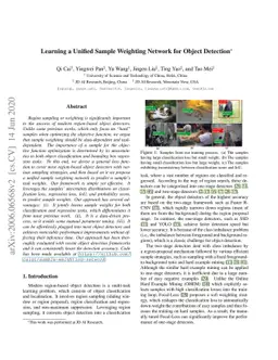 Learning a Unified Sample Weighting Network for Object Detection