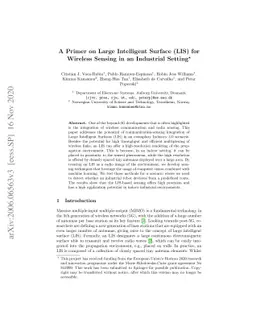 A Primer on Large Intelligent Surface (LIS) for Wireless Sensing in an
  Industrial Setting