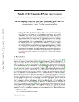 Zeroth-Order Supervised Policy Improvement