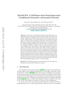 MatchGAN: A Self-Supervised Semi-Supervised Conditional Generative
  Adversarial Network