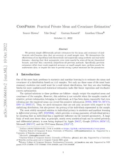 CoinPress: Practical Private Mean and Covariance Estimation