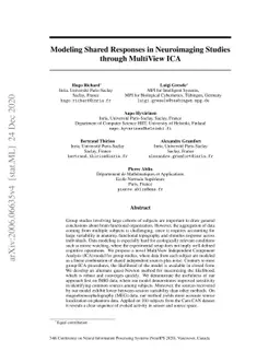 Modeling Shared Responses in Neuroimaging Studies through MultiView ICA