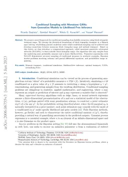 Conditional Sampling with Monotone GANs: from Generative Models to
  Likelihood-Free Inference