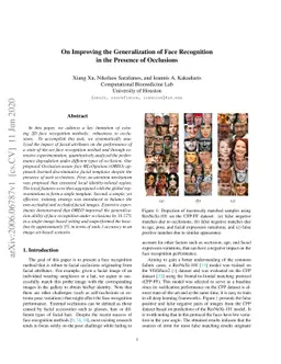 On Improving the Generalization of Face Recognition in the Presence of
  Occlusions