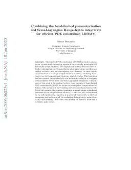 Combining the band-limited parameterization and Semi-Lagrangian
  Runge--Kutta integration for efficient PDE-constrained LDDMM