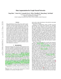 Data Augmentation for Graph Neural Networks