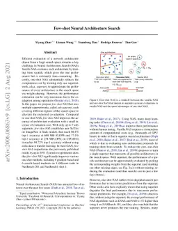 Few-shot Neural Architecture Search