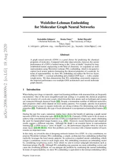 Weisfeiler-Lehman Embedding for Molecular Graph Neural Networks