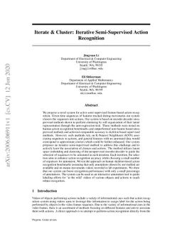 Iterate & Cluster: Iterative Semi-Supervised Action Recognition