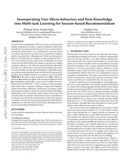 Incorporating User Micro-behaviors and Item Knowledge into Multi-task
  Learning for Session-based Recommendation