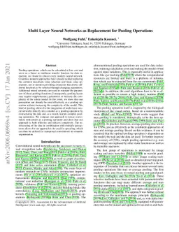 Multi Layer Neural Networks as Replacement for Pooling Operations