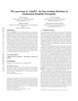 The eyes know it: FakeET -- An Eye-tracking Database to Understand
  Deepfake Perception