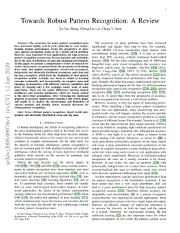 Towards Robust Pattern Recognition: A Review