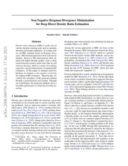 Non-Negative Bregman Divergence Minimization for Deep Direct Density
  Ratio Estimation
