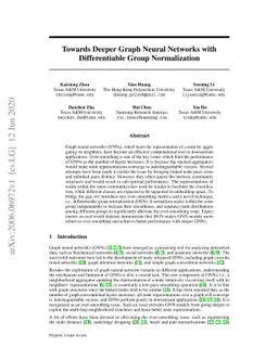 Towards Deeper Graph Neural Networks with Differentiable Group
  Normalization
