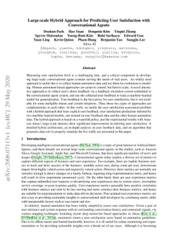 Large-scale Hybrid Approach for Predicting User Satisfaction with
  Conversational Agents