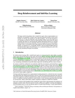 Deep Reinforcement and InfoMax Learning