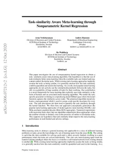Task-similarity Aware Meta-learning through Nonparametric Kernel
  Regression