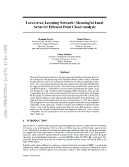Local-Area-Learning Network: Meaningful Local Areas for Efficient Point
  Cloud Analysis