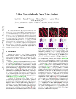 A Sliced Wasserstein Loss for Neural Texture Synthesis