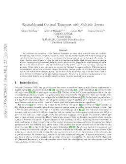 Equitable and Optimal Transport with Multiple Agents