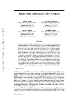 Zeroth-order Deterministic Policy Gradient