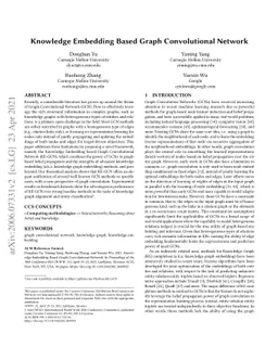 Knowledge Embedding Based Graph Convolutional Network