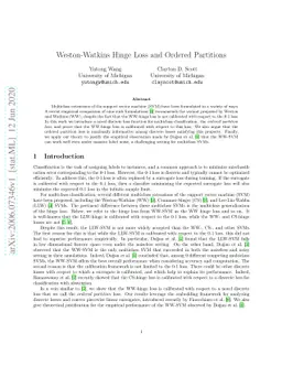 Weston-Watkins Hinge Loss and Ordered Partitions