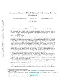 Sleeping is Efficient: MIS in $O(1)$-rounds Node-averaged Awake
  Complexity