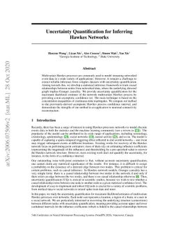 Uncertainty Quantification for Inferring Hawkes Networks