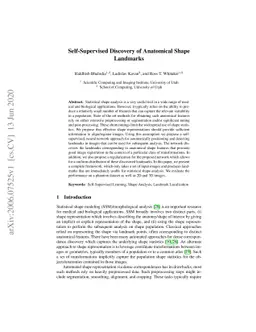 Self-Supervised Discovery of Anatomical Shape Landmarks