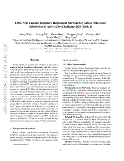 CBR-Net: Cascade Boundary Refinement Network for Action Detection:
  Submission to ActivityNet Challenge 2020 (Task 1)